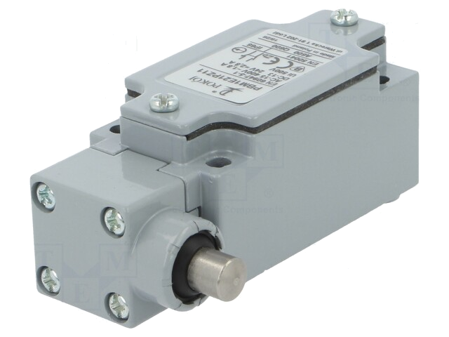 Eindschakelaar; pin Ø10mm; NO + NC; 10A; max.240VAC; max.250VDC Eindschakelaar; pin Ø10mm; NO + NC; 10A; max.240VAC; max.250VDC